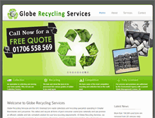 Tablet Screenshot of globe-recycling.co.uk